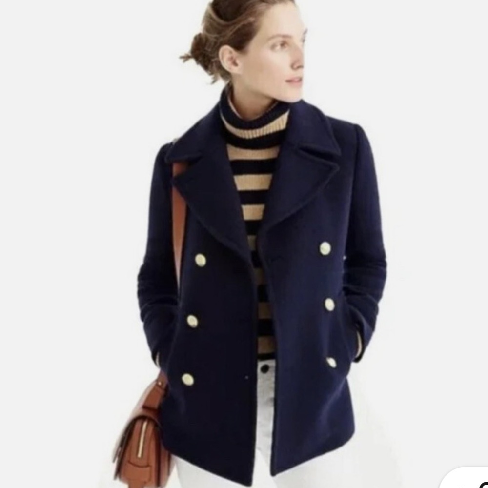 🔥CLASSIC NAVY PEA COAT🔥sz 6 JCREW price firm! - Picture 12 of 12